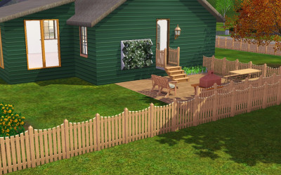 backside of her house